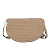 Sac Banane Paille Tressée Femme - Sac à Bandoulière Tissé en Rotin - Besace De Plage d’Été Porté Épaule Portrine - Bohème Tendance (Camel) #2