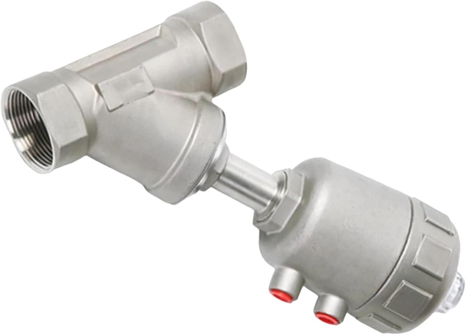 1pc AD33 304 Stainless Steel Y-Type Pneumatic Angle Valve 4-Point High Steam Internal Line Valve DN15