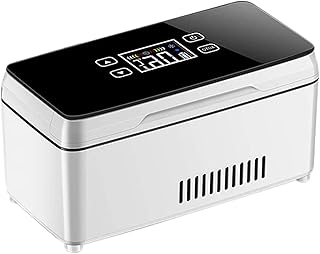Przenośna Chłodziarka do Insuliny, Chłodziarka na Leki, Pojemnik Chłodzący na Leki, Wyświetlacz LCD, Lodówka, Chłodziarka na Leki 2-8°C Do Lodówki Samochodowej