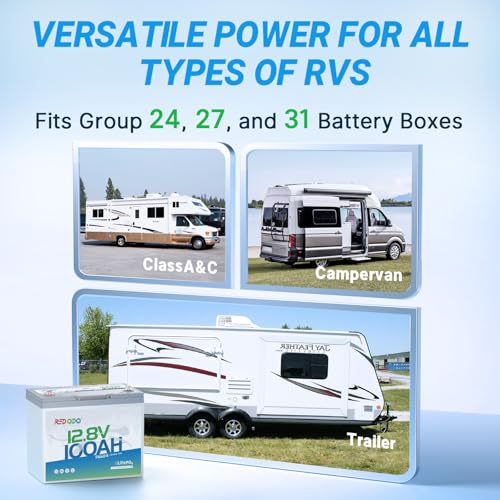 Image of Redodo 2 Pack 12V 100Ah Group24 Lithium Battery