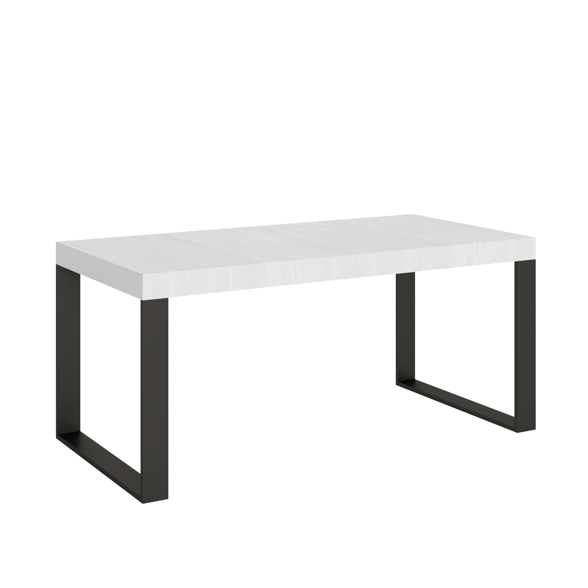 Mesa Tecno extensible encimera Blanco frasino 90 x 180 cm alargado 284 marco Antracita