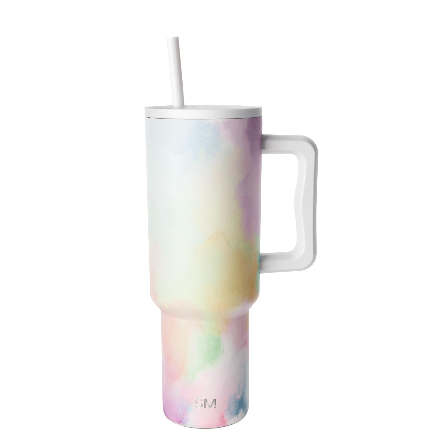 Simple Modern Tumbler with Handle and Straw | 40oz | Tie Dye
