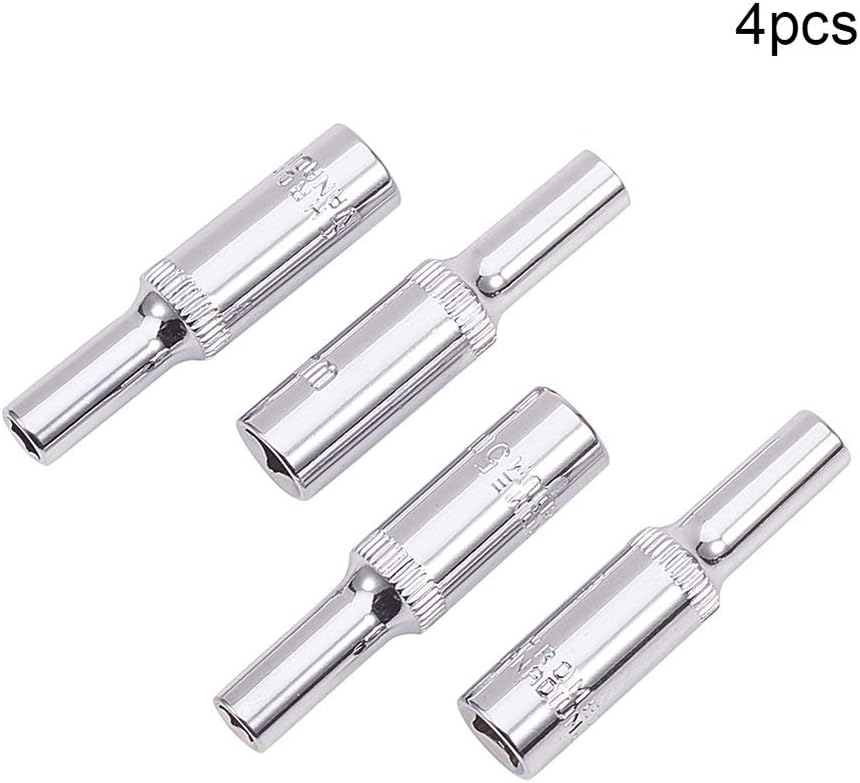 Auniwaig 1/4 Inch Drive x 5 mm Deep 6-Point Impact Socket, Metric, 4pcs