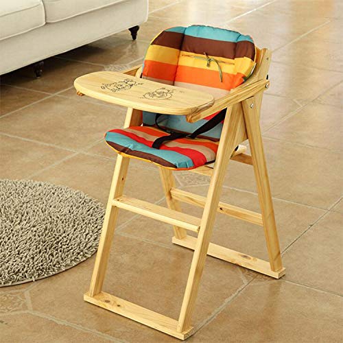twoworld Baby High Chair Seat Cushion Liner Mat Pad Cover Rainbow Striped Water Resistant