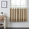 VHC Brands Stitched Burlap Curtain Tier Natural 36×36 Set of 3