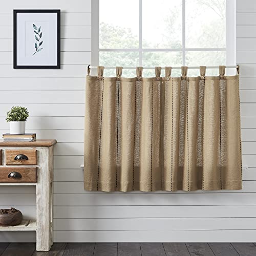 VHC-Brands-Stitched-Burlap-Curtain-Tier-Natural-36x36-Set-of-3 VHC Brands Stitched Burlap Curtain Tier Natural 36×36 Set of 3