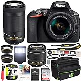 Nikon D5600 DSLR Wi-Fi Digital SLR Camera 2019 Holiday Savings Bundle with 18-55mm VR & 70-300mm Double Zoom 2 Lens Kit + 0.43x Macro + 2.2X Telephoto + Deco Gear Case Extended Warranty & Accessories