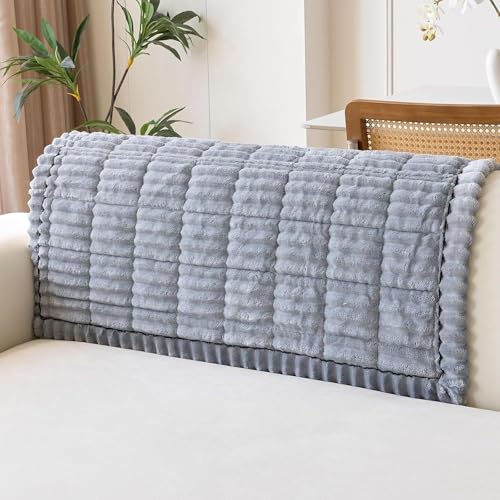 �t�@�[�t�@�[�\�t�@�A�[���J�o�[ 2�Z�b�g, ����~�߃\�t�g�ӂ�ӂ�A�[�����X�g�v���e�N�^�[ �J�E�`�p, �V�N�y�b�g�Ή��Ƌ�J�o�[, �Z�N�V���i�����r���O���[���p�X���b�v�J�o�[(A Gray 2 PCS,28x36 in(70x90 cm))