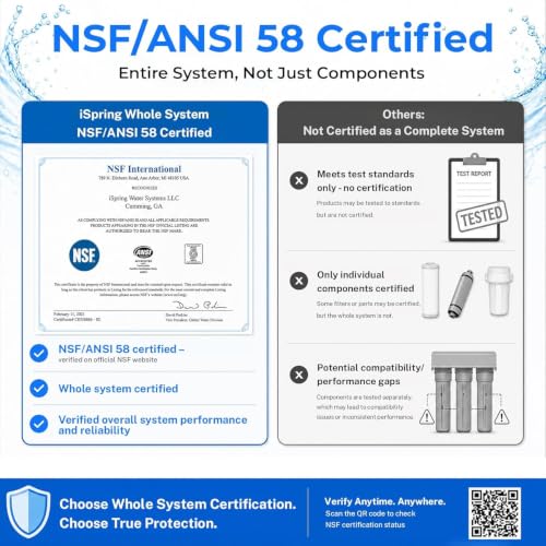 Image of iSpring RO500AK Alkaline Reverse Osmosis System, NSF 58 Certified, 500 GPD