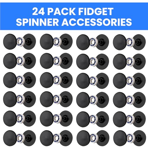Image of NiArt Fidget Spinner Bearings with Caps 24 Pack, Chrome Steel DIY Set | Sealed Bearing Design Keeps Dust Out for Smooth Precision Spinning, Ideal for Resin Casting Projects, Stress Relief