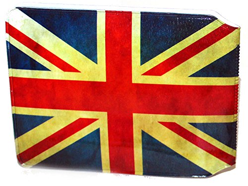 Porte-carte de crédit avec fermeture éclair pour carte d'identité Oyster Zip - 2 volets - Sac de fête - Cadeau pour départ scolaire, Union Jack Vintage,...