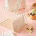 Sooyee 9 Slot Rose Gold Magazine Holder,Desktop File Sorter Organizer Triangle Bookshelf Decor Home Office