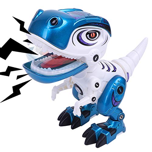 REMOKING Toy Robots Dinosaur, Aolly Die-cast Model for Boys or Girls –Mini Dinosaur Robots for Kids, Posable Body, Bright LED Toys with Sounds Ages 3 4 5 6 7+