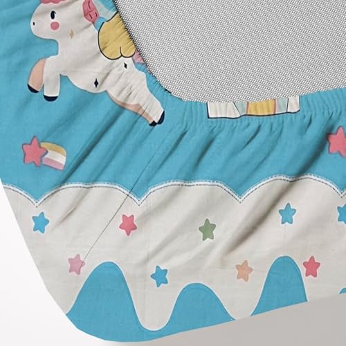 Image of Weave & Decor Printed Kids Bedsheets for King Size Bed 72x78x8 Inches, with 2 Pillow Covers 20x30 Inches for Longer Double Mattresses