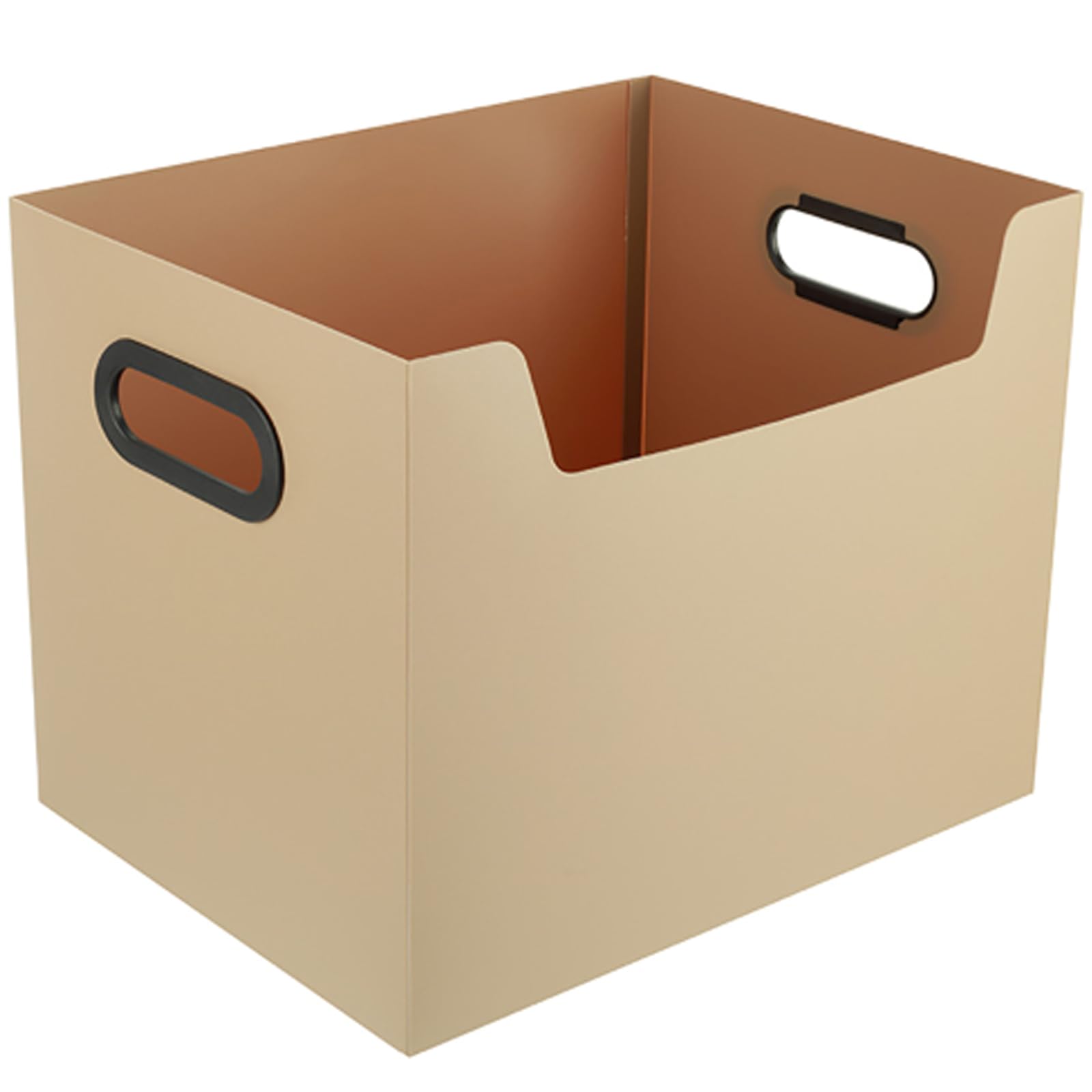 Ftyebdnc Brown Storage Tray Desktop Organiser Box Stackable Stationery Receipt For Home Office Small,Coffee,S/Brown/L26*W19*H20cm