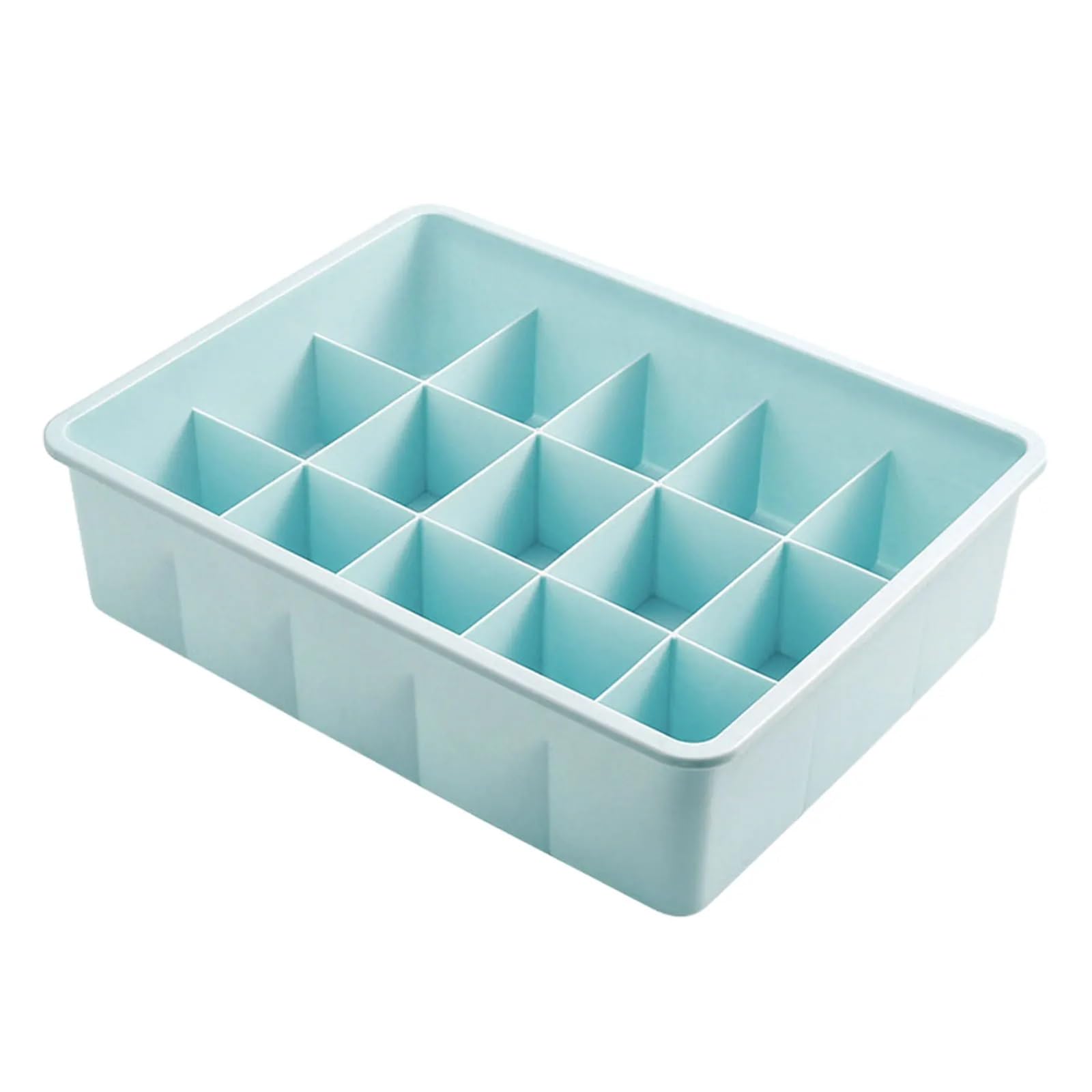 YDYAENIO Underwear Drawer Organiser Compact And Efficient Underwear Organizer For Closet Plastic underwear organiser boxes for wardrobes(15 grids Light Blue)