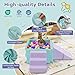 Costzon Toddler Climbing Toys Indoor, 3-in-1 Kids Ball Pit with Suede Fabric Soft Play Set (Balls Not Included) for Inside Crawling Sliding Playing, Foam Climbing Blocks for Toddlers, Lavender & Green
