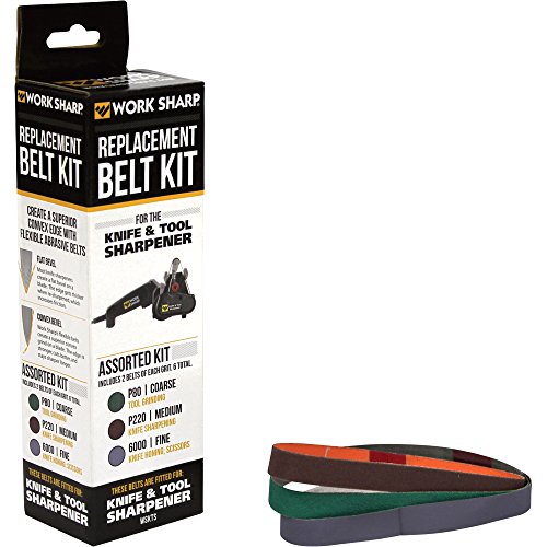 Work Sharp WSSA0002012 Knife & Tool Sharpener Replacement Belt Kit (WSKTS & WSKTS-KT)