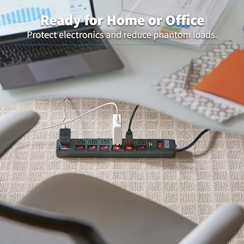 image for Tripp Lite 7 Outlet (6 Individually Controlled) Surge Protector Power 