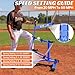 THPERFOLE 50 MPH Manual Baseball Pitching Machine - No Electricity Required | Throws Ground Balls, Line Drives & Fly Balls | Adjustable Speed 20-50 MPH for Baseball & Softball