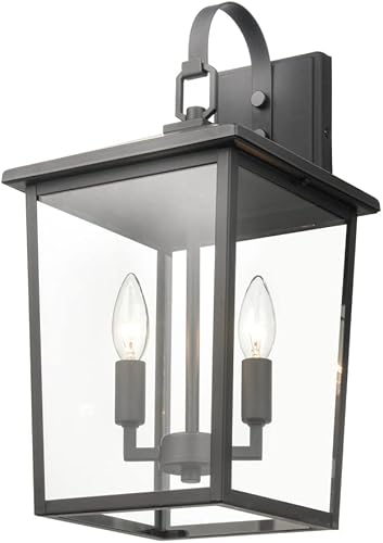 Miniatura 4 de Millennium 2972-PBZ - Farol de acero para exteriores, con recubrimiento en polvo antioxidante, clasificación húmeda, pantalla de vidrio