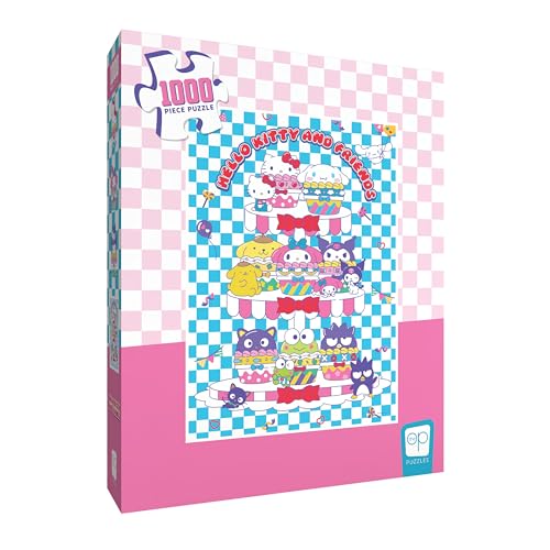 Hello Kitty and Friends “Sweet Cupcakes” 1,000 Piece Jigsaw Puzzle, Collectible Puzzle Artwork Featuring Bad Badtz-Maru, Chococat, Kuromi, and...