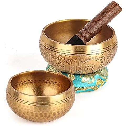 Relaehih 2Pack Tibetan Singing Bowls Set Cover