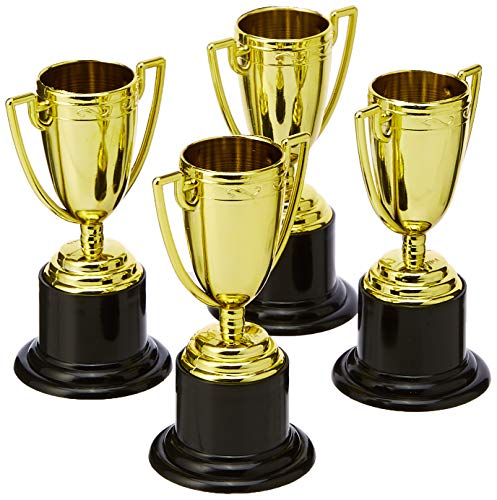 Amscan 9902026 Gold Trophy Party Favor, 4 Pcs, Multi, 4 Count (Pack of 1)