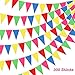 Produktbild BAKHK 300 Stück Mehrfarbige Wimpelkette Banner Bunte Wimpel, 114M Nylon Stoff Dekorationen Flaggen Für Festival Parteien,Hinterhof Picnics und Hochzeiten
