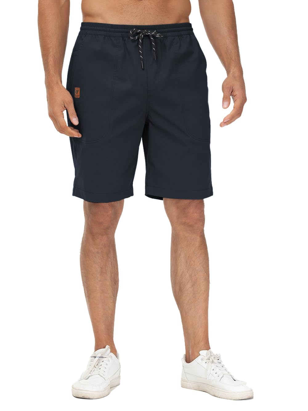 Huayuzh Kurze Hosen Herren Shorts Herren Sommer Cargo Chino Baumwolle Stretch Freizeithose Elastische Taille mit Taschen