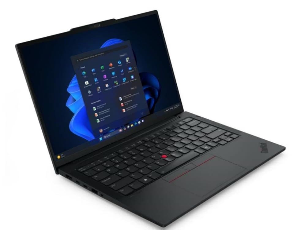 Image of Lenovo ThinkPad E14 Gen 7 Business Laptop, 14 inch WUXGA 1920x1200 IPS 300-nit Touchscreen, Intel Core 5 210H 8-Core, 16GB DDR5, 512GB NVMe SSD, Wi-Fi 6E, Backlit Keyboard, Windows 11 Pro, Black
