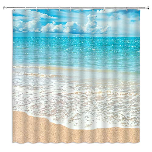[2023 ] Beach Scene Shower Curtain Ideas for the Bathroom