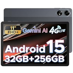 DOOGEE Tab G6+ 2025 – Neuestes Android 15 AI Tablet 11 Zoll, FHD+, Tablet mit SIM Card Slot, 32 GB RAM + 256 GB ROM/2 TB, 8000mAh, Octa-Core T7280, Widevine L1, 4G LTE, Bluetooth 5.0, GPS