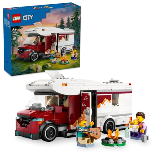 LEGO City Tatil Macera Karavanı 60454-6 Yaş ve Üzeri Çocuklar için Yaratıcı Oyuncak Yapım Seti, Doğum Günü Hediyesi (385 Parça)