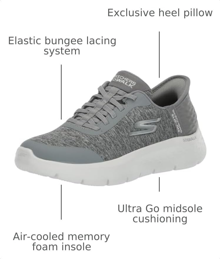 Image of Skechers Women's Go Walk Flex Dacey Hands Free Slip-ins | Hands Free Slip-Ins, Air-Cooled Memory Foam Insole, ULTRA GO Cushioning, Machine Washable, Vegan