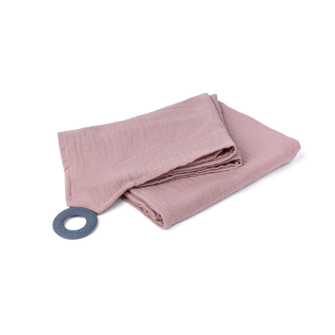 Doomoo Basics – Mom'n Play – Cape per allattamento Tetra Pink – Coperta per allattamento al seno con Teether– 100% cotone organico