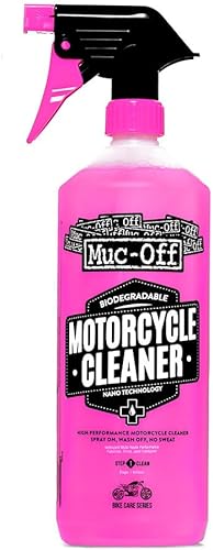 Muc Off 664US Nano-Tech - Limpiador de motocicletas 1 litro acción rápida biodegradable en aerosol de limpieza de motocicletas seguro en todas las