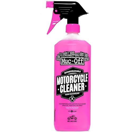 Muc Off 664US Nano-Tech Motorcycle Cleaner, 1 Liter - Fast-Action, Biodegradable Motorbike Cleaning Spray - Safe On All Surfaces and All Types of Motorcycle Pink