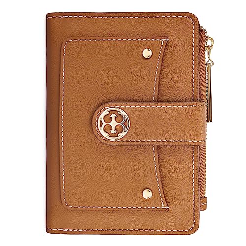 Missnine Small Wallet for Women RFID Compact Wallet Vegan Leather Bifold Ladies Wallet with Card Holder and Coin Purse