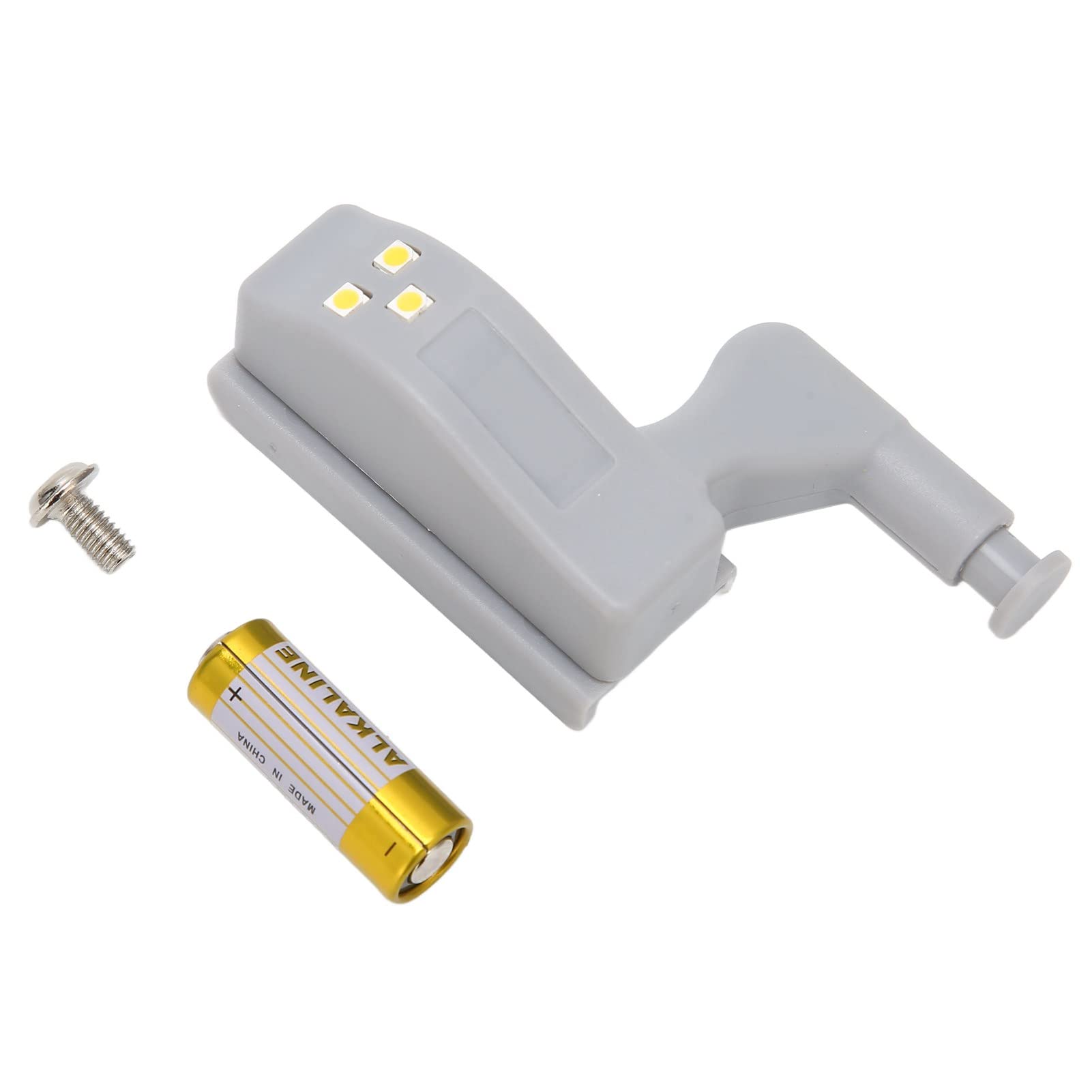 3 LED Lamp Beads Hinge LED Light, ABS, Cabinet Light with 12V Battery, Simple Installation, Convenient Usage, Suitable for Home Cabinet, Closet, Cupboard, Wardrobe