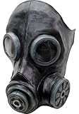 Size: Standard Mask Head Gas Smoke Mask Black Gruselige Gasmaske Kostümaccessoire schwarz Einheitsgröße