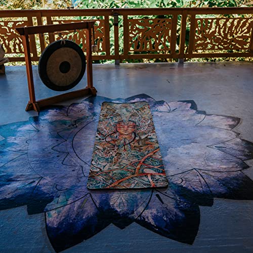 Spiritual Yoga Mat Yana Eco Non-Slip Non-Toxic Artist Designed Cork Tpe Yoga Ideal Mat For Hot Yoga, Pilates, Meditation, Spiritual Women, Men, Multi Color #TOP5