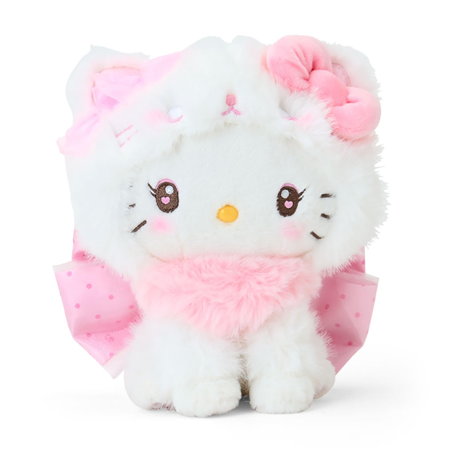 Hello Kitty Milky Kitty Plush Sanrio 7.5 x 8.3in Polyester Made in Japan