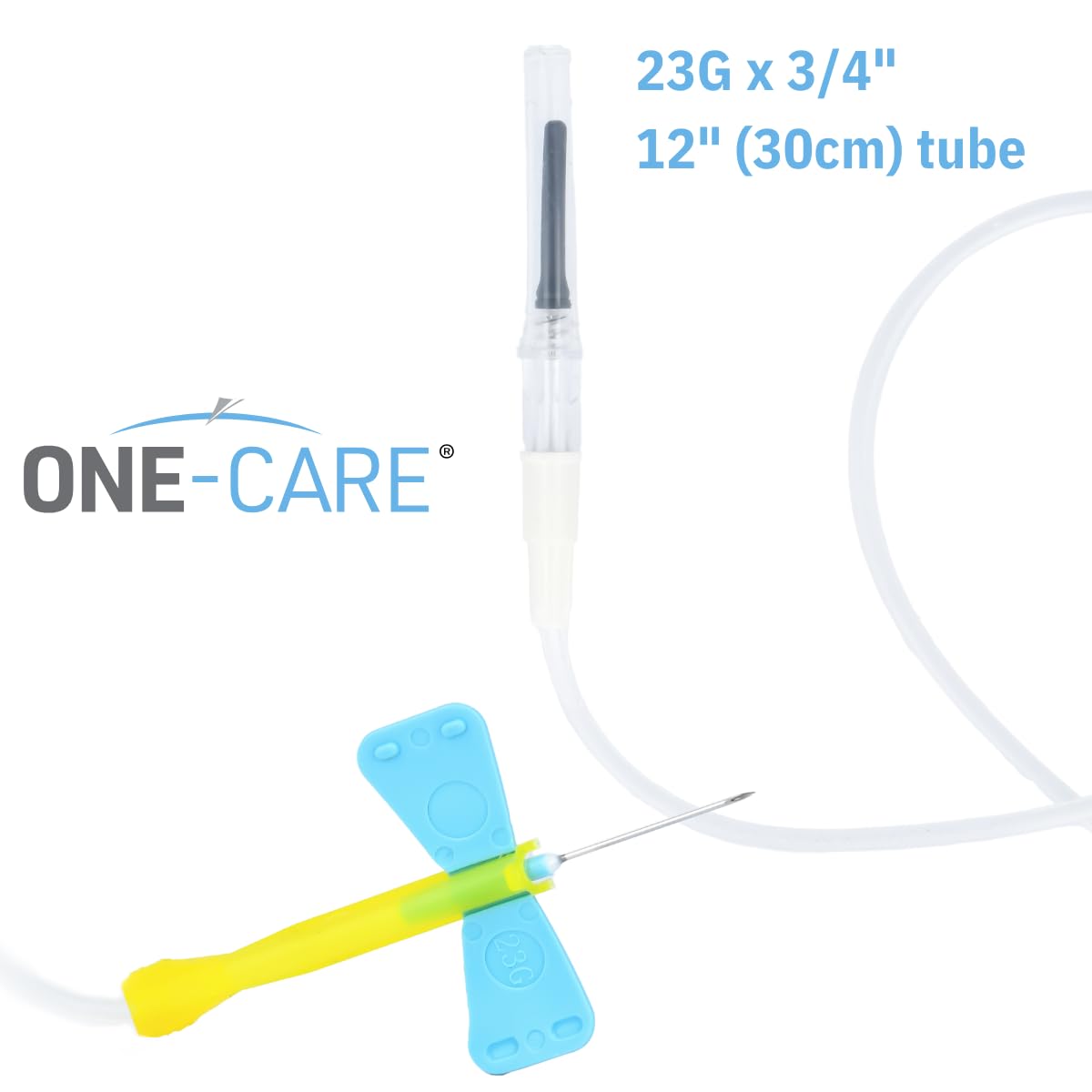 ONE-CARE 23Ga x 3/4" 12'' Tube, Luer Adpt, Industrial Lab Supplies, 50 Sets — Amazon image 7