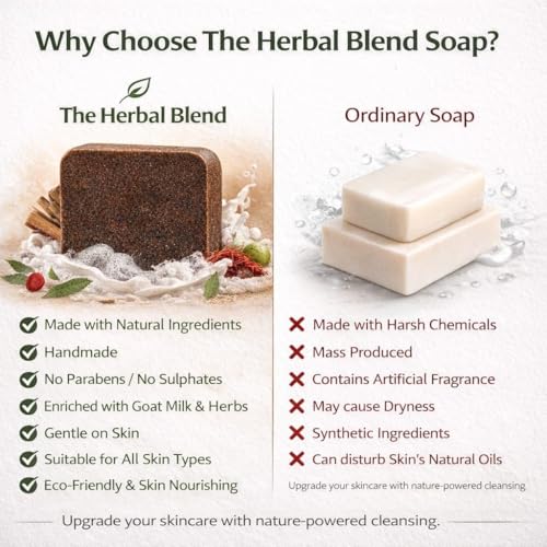 Image of Luxury Handmade Ubtan Goat Milk Soap, Saffron, Neem, Sandalwood & Rose Petals, Traditional Care for Tan Removal, Deep Cleansing and Glowing Skin, 50 gms, Pack of 5