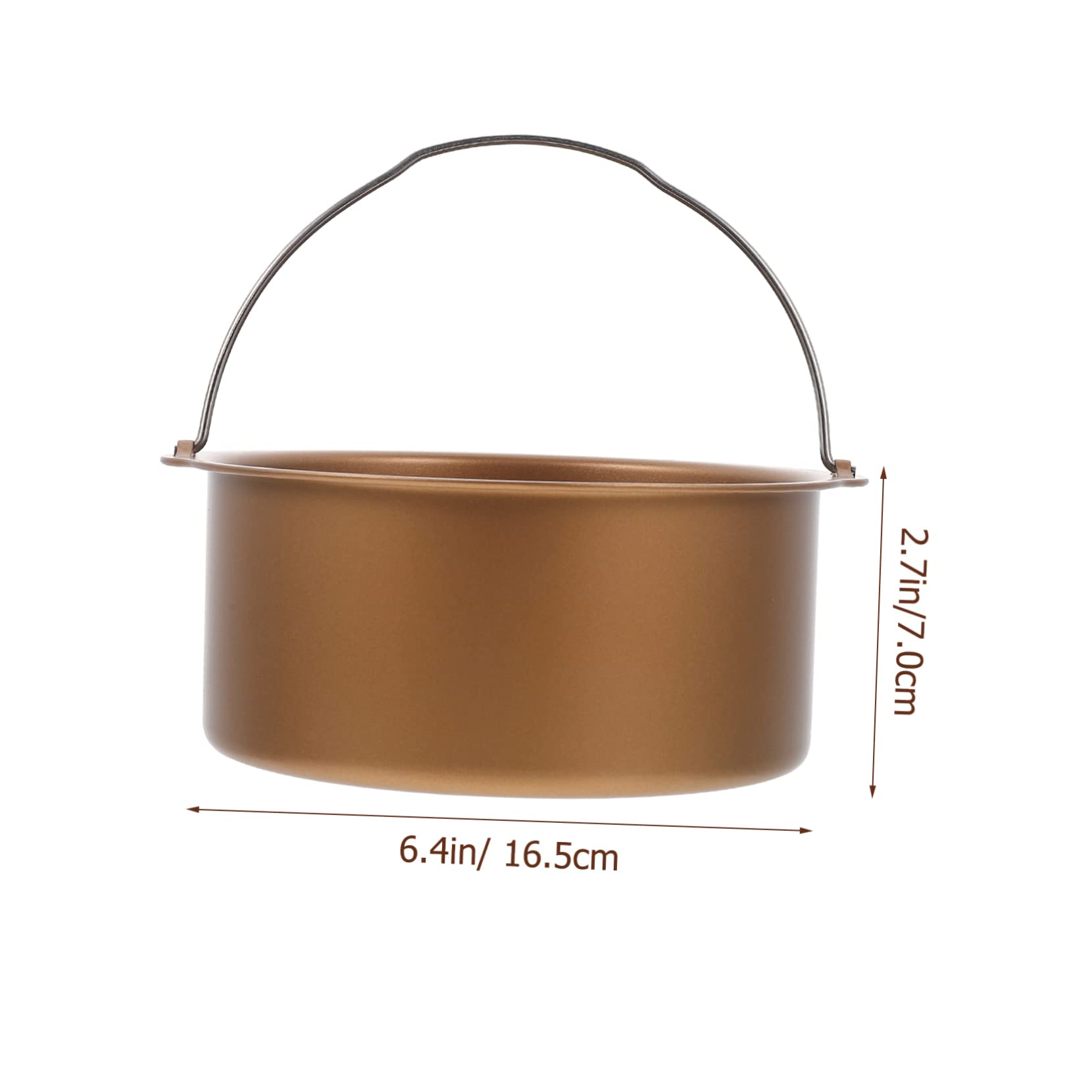 PRETYZOOM 1Set Professional Cake Pan with Non Stick Coating Portable Handle Baking Mold for Air Fryers Pizzas and Cakes Bakeware