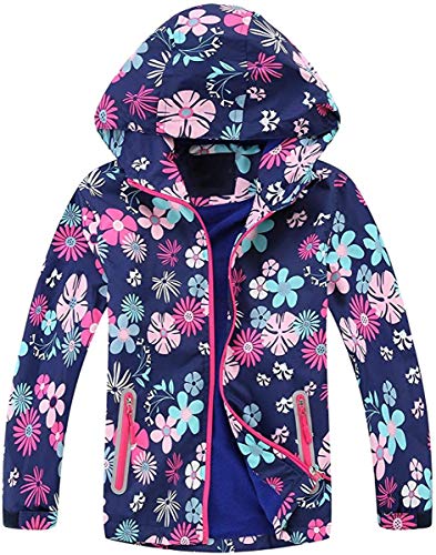 FAIRYRAIN Enfant Garçon Fille Manteaux Imperméables doublé Polaire Blouson Manteaux imperméables à Capuche Cover