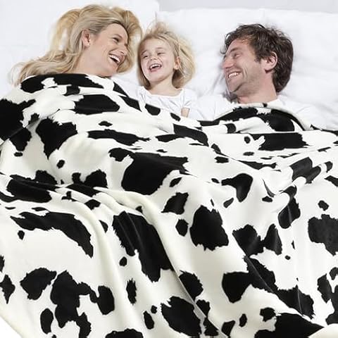 Cow Print Blanket by BKABRYHJJ Cover