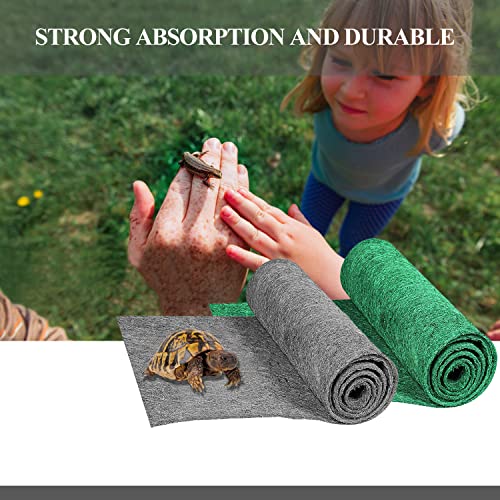 Mechpia 59" X 20" Reptile Carpet, Terrarium Extra Large Mat Liner Bedding Reptile Substrate Supplies For Bearded Dragon Lizard Leopard Gecko Snake Tortoise (Grey) #TOP3