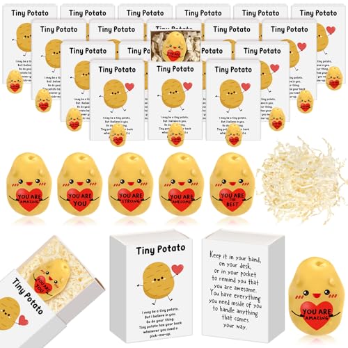 Cinnvoice 100 Set Halloween Party Favors Mini Heart Potato Figurine Bulk